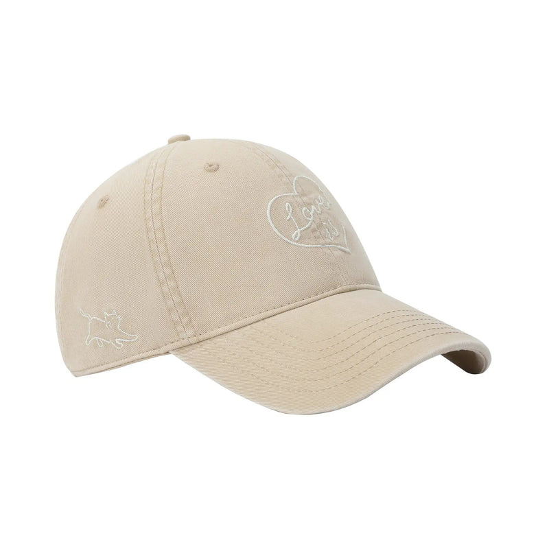 Light Khaki Minimal Embroidered Baseball Cap by URBA VISTA