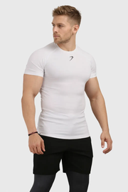 Compression T-shirt White by Fuaark Nz