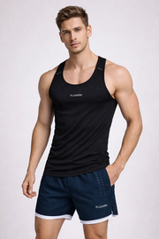 Checks Running Tank Black by Fuaark Nz