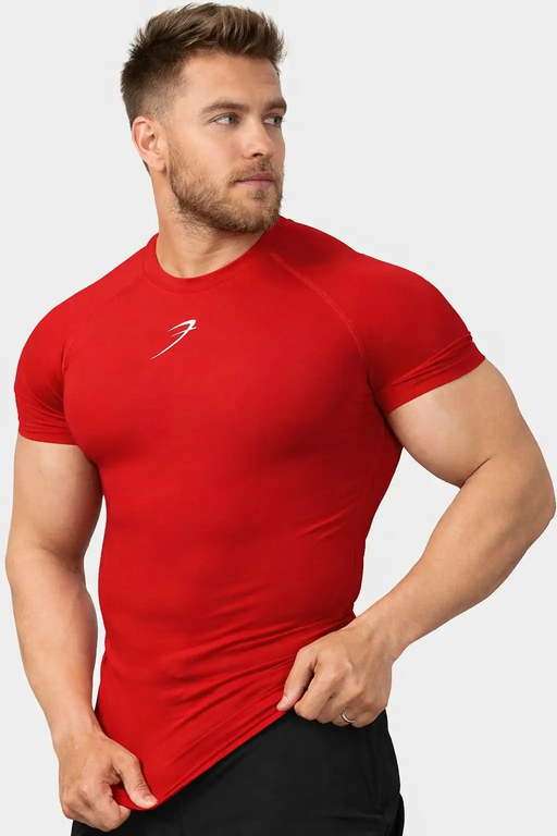 Compression T-shirt Red by Fuaark Nz