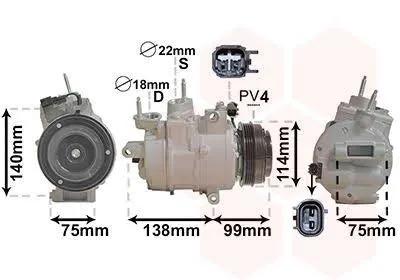 Air conditioning compressor for Ford Mondeo Fusion FOR Lincoln MKZ DG9H19D629CC DG9H19D629CD 447280-6923 BH-FD260 by JBH AUTO PARTS