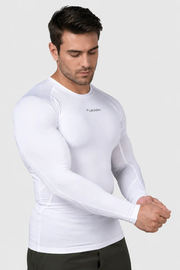 Compression 2.0 Full Sleeves T-shirt White by Fuaark Nz