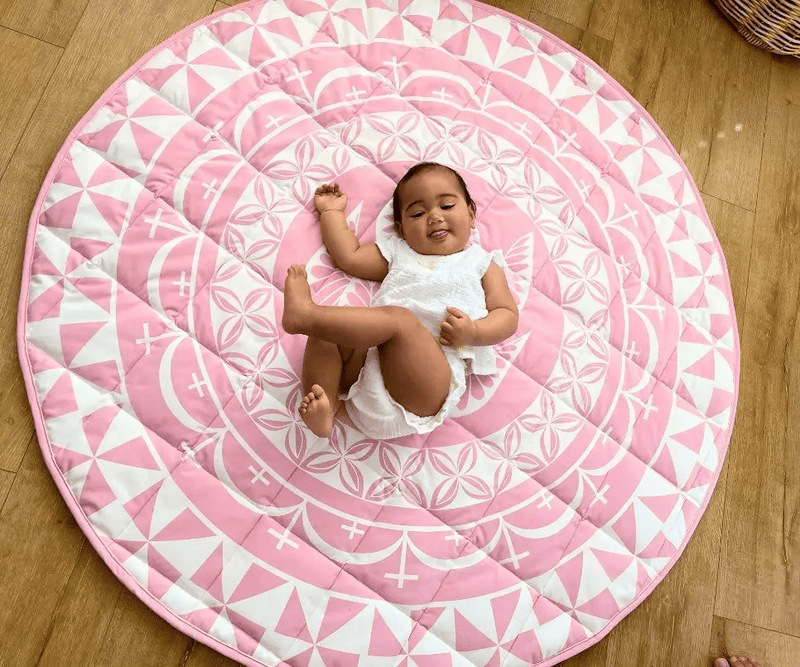 PELE PELE playmat Aaliyah Candy Pink Velvet Playmat 130cm Diameter With Candy Pin Aaliyah Candy Pink Velvet Playmat 130cm Diameter