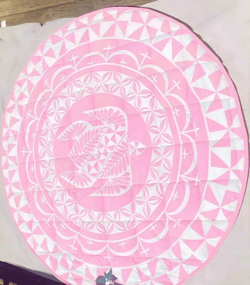 PELE PELE playmat Aaliyah Candy Pink Velvet Playmat 130cm Diameter With Candy Pin Aaliyah Candy Pink Velvet Playmat 130cm Diameter