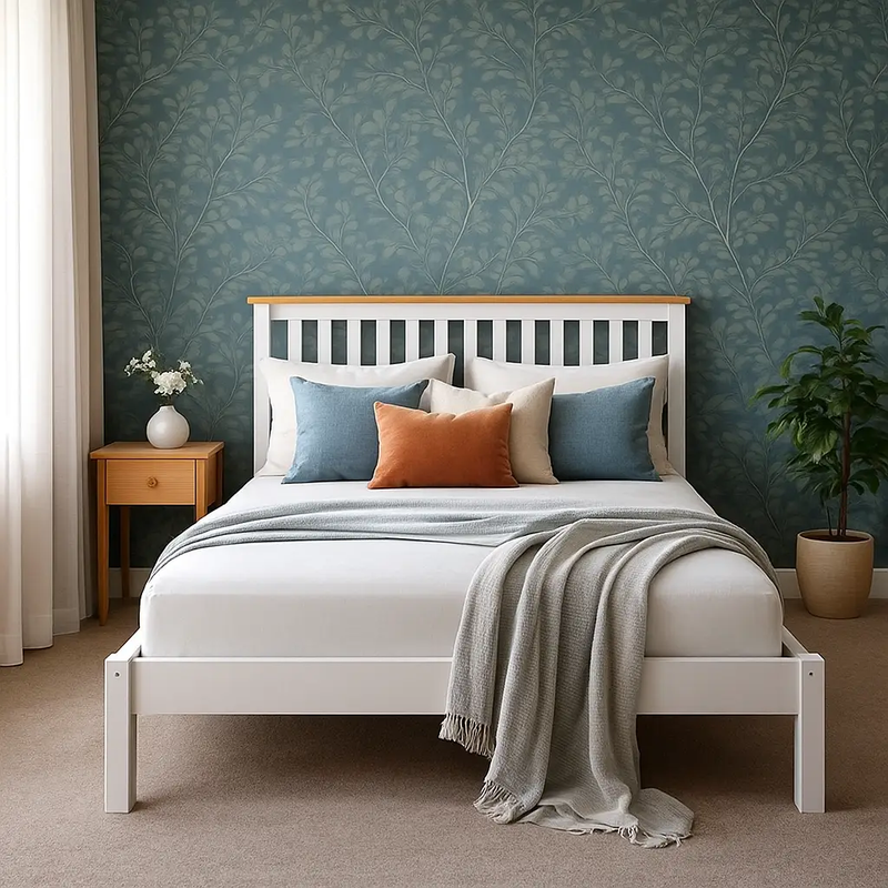Hayes Solid Pine Bed Frame Double by sue-e furniture