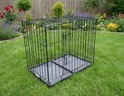 Pet Cage - 70CM Wide Collapsible Metal Pet Cage BLACK by dealonline.co.nz
