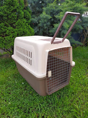PP50 81cm - Wheeled Plastic Airline Travel Cage/Carrier/Crate with Bowl by dealonline.co.nz