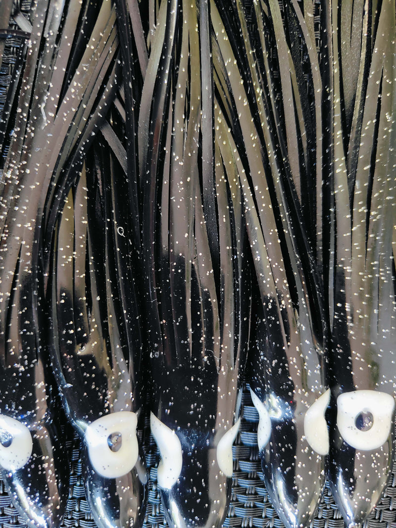 Black Octopus Skirts - 150mm 5pcs by Action Outdoors