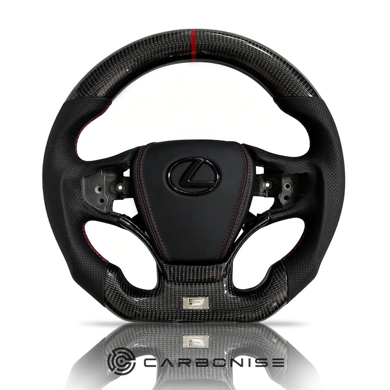 Lexus Carbon Fiber Steering Wheel (Carbon Fiber+Perforated Leather) by CARBONISE