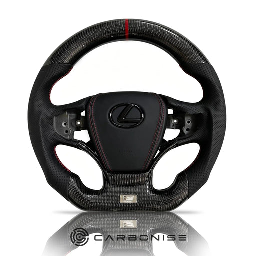 Lexus Carbon Fiber Steering Wheel (Carbon Fiber+Perforated Leather) by CARBONISE