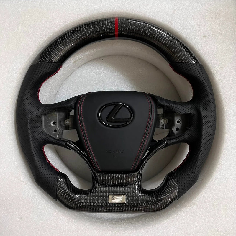 Lexus Carbon Fiber Steering Wheel (Carbon Fiber+Perforated Leather) by CARBONISE