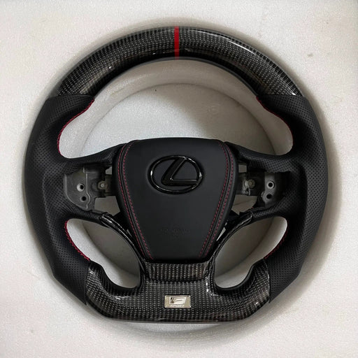 Lexus Carbon Fiber Steering Wheel (Carbon Fiber+Perforated Leather) by CARBONISE