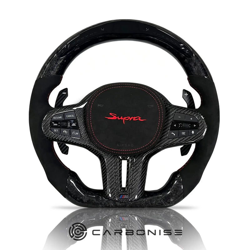 Supra Steering Wheel(Forged Carbon Fiber+Alcantara) #18 by CARBONISE