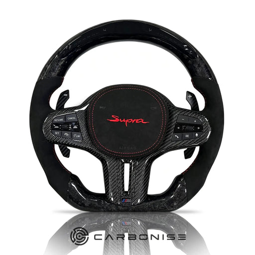 Supra Steering Wheel(Forged Carbon Fiber+Alcantara) #18 by CARBONISE