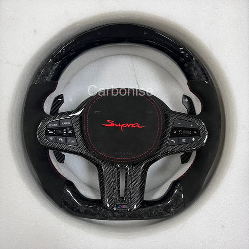 Supra Steering Wheel(Forged Carbon Fiber+Alcantara) #18 by CARBONISE