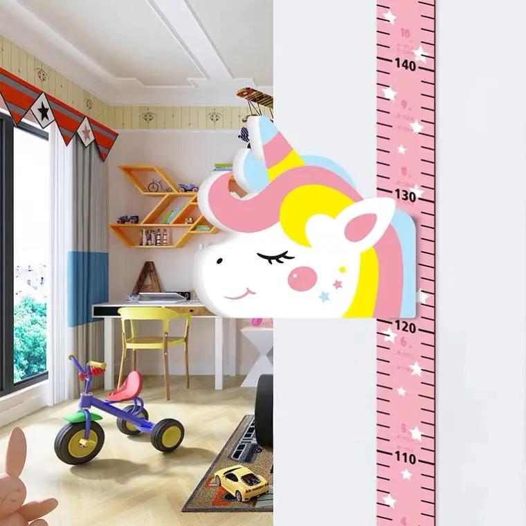 Cute Ruler Height Chart Kids Measurement Wall Stickers Nursery Decor Removable Decal