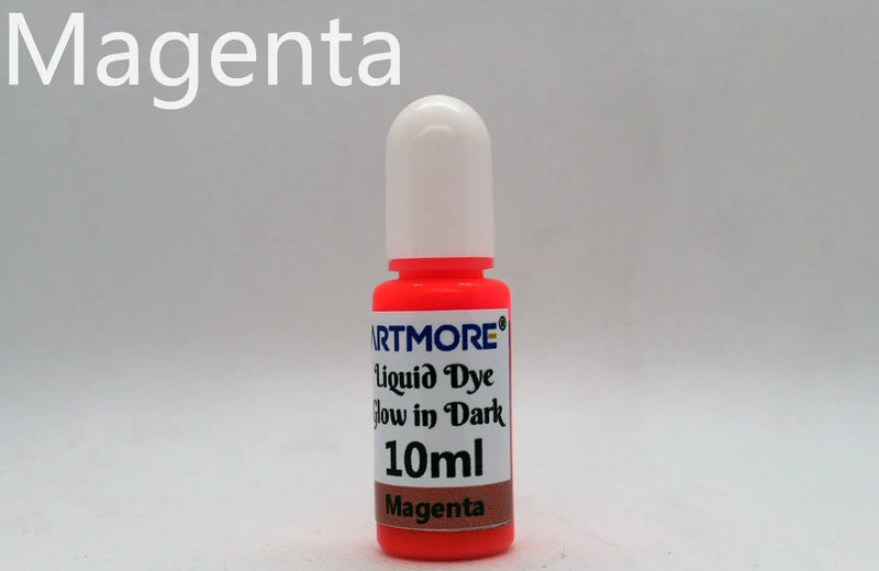 Liquid Epoxy Resin Color Pigment - Glow In The Dark Transparent Dye for UV Resin Art Coloring, DIY Jewelry Making - 10ml Each by Resin Art NZ