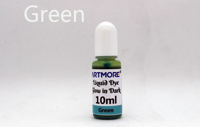 Liquid Epoxy Resin Color Pigment - Glow In The Dark Transparent Dye for UV Resin Art Coloring, DIY Jewelry Making - 10ml Each by Resin Art NZ