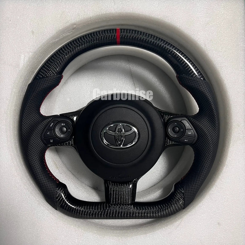 GR86 Carbon Fiber Steering Wheel (Carbon Fiber+Perforated Leather) #03 by CARBONISE