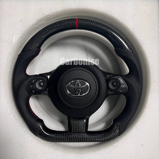 GR86 Carbon Fiber Steering Wheel (Carbon Fiber+Perforated Leather) #03 by CARBONISE