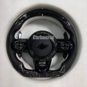 Mini Cooper Steering Wheel (Forged Carbon+Perforated Leather) #1 by CARBONISE