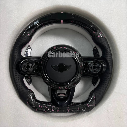 Mini Cooper Steering Wheel (Forged Carbon+Perforated Leather) #1 by CARBONISE