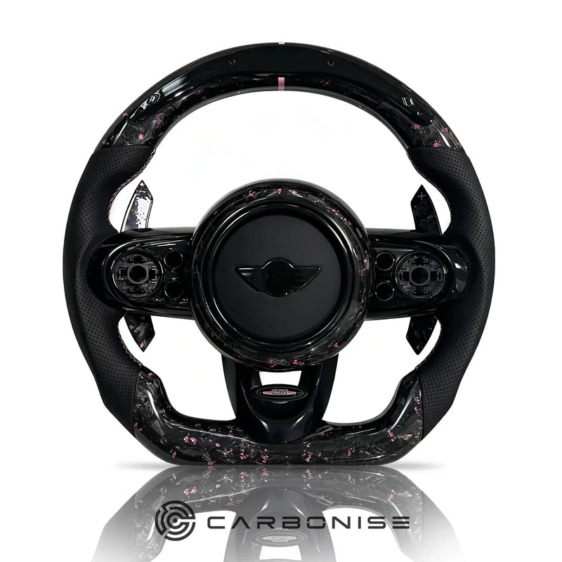 Mini Cooper Steering Wheel (Forged Carbon+Perforated Leather) #1 by CARBONISE