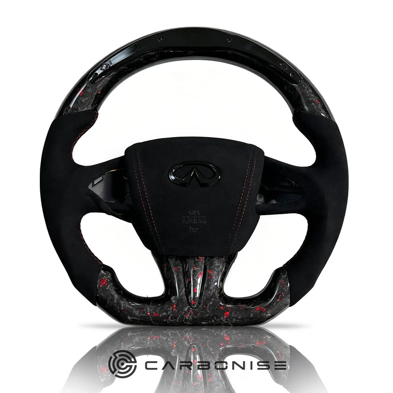 Infiniti Steering Wheel (Forged Carbon Fiber+Alcantara) #04 by CARBONISE