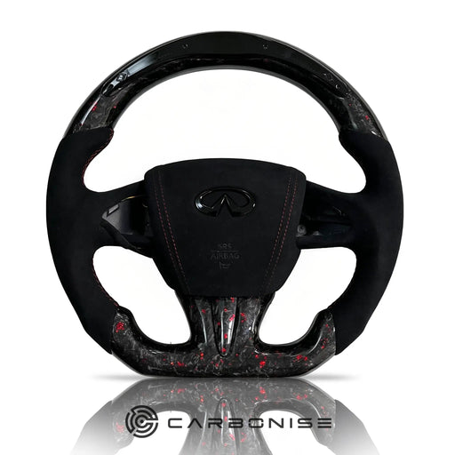 Infiniti Steering Wheel (Forged Carbon Fiber+Alcantara) #04 by CARBONISE