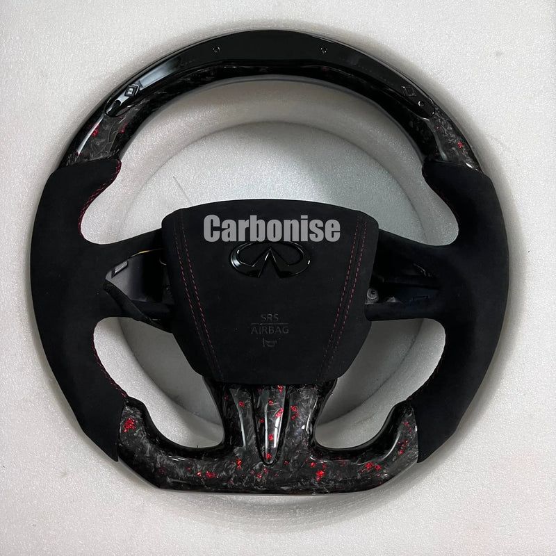 Infiniti Steering Wheel (Forged Carbon Fiber+Alcantara) #04 by CARBONISE