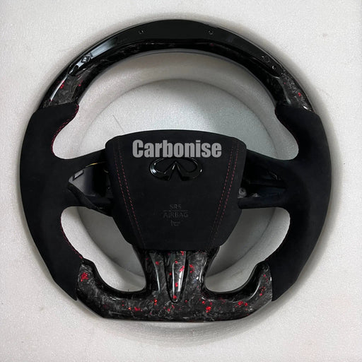 Infiniti Steering Wheel (Forged Carbon Fiber+Alcantara) #04 by CARBONISE