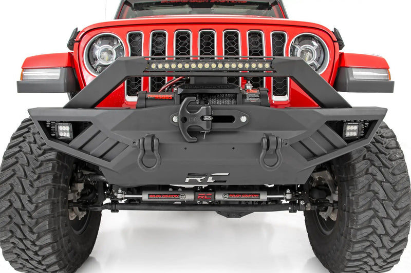 Jeep Wrangler JK JL JT Ribbed Front Winch Bumper by Magwarehouse.com
