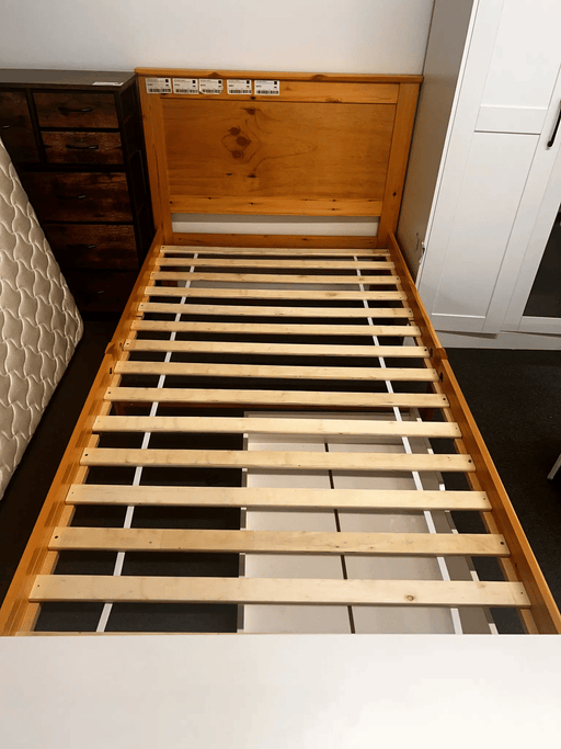 sue-e furniture Bed frames & bases 'Metro' Solid Pine Bed Frame Honey King Single 'Metro' Solid Pine Bed Frame Honey King Single