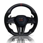 Nissan GTR Steering Wheel (Matte Carbon Fiber+Perforated Leather) @1 by CARBONISE