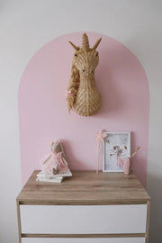 Rattan Unicorn wall mount by Inkah Limited