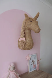Rattan Unicorn wall mount by Inkah Limited