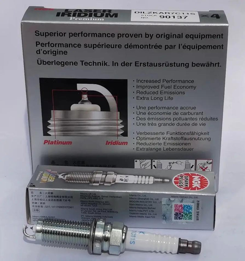 NGK LASER IRIDIUM Spark Plugs DILZKAR7C11S fit Honda GP7 Hybrid by JBH AUTO PARTS