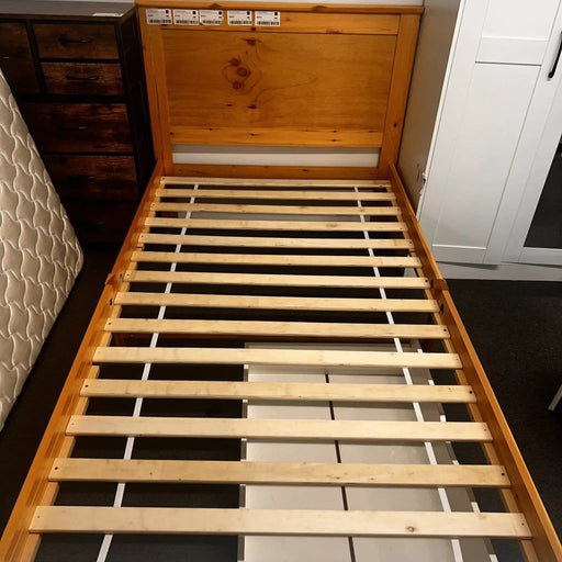 sue-e furniture Bed frames & bases 'Metro' Solid Pine Bed Frame Honey Single 'Metro' Solid Pine Bed Frame Honey Single