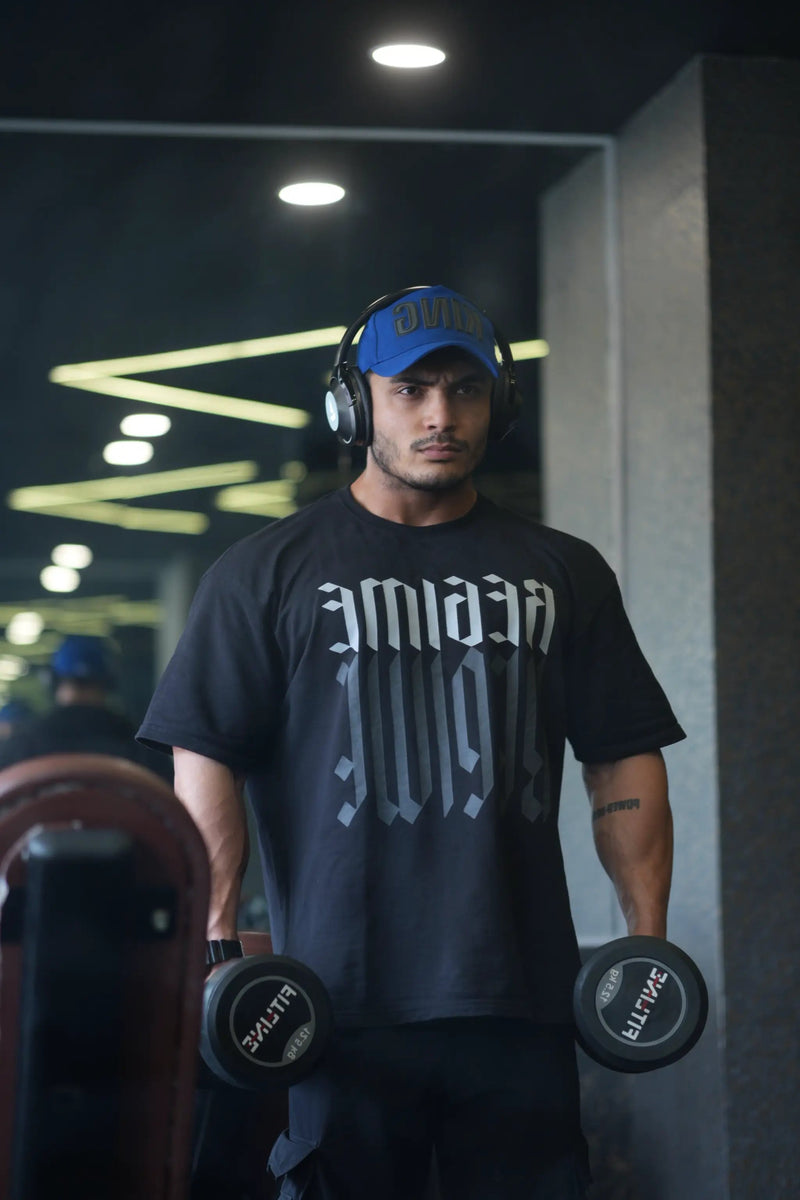 Regime Oversized T-shirts Black by Fuaark Nz