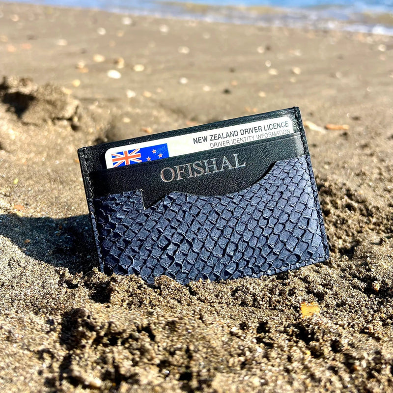 Fish Leather Card Holder Wallet by Ofishal