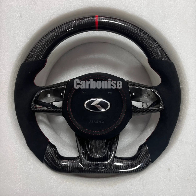 Kia Steering Wheel (Carbon Fiber+Alcantara) #01 by CARBONISE