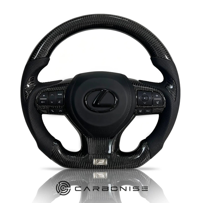 Lexus Steering Wheel (Carbon Fiber+Perforated Leather) by CARBONISE