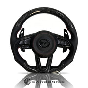 Mazda Steering Wheel (Forged Carbon Fiber+Perforated Leather) @9 by CARBONISE