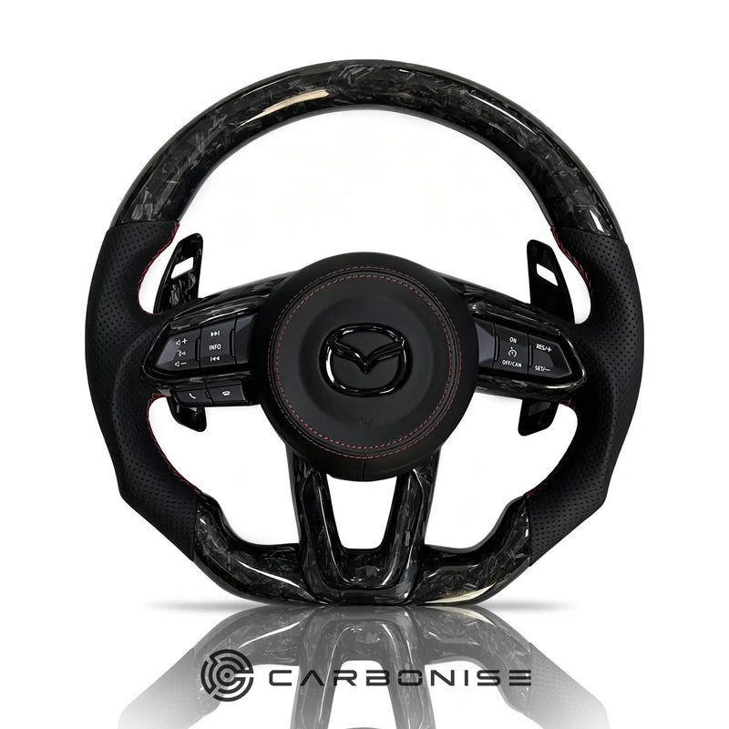 Mazda Steering Wheel (Forged Carbon Fiber+Perforated Leather) @9 by CARBONISE