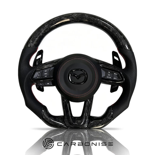 Mazda Steering Wheel (Forged Carbon Fiber+Perforated Leather) @9 by CARBONISE