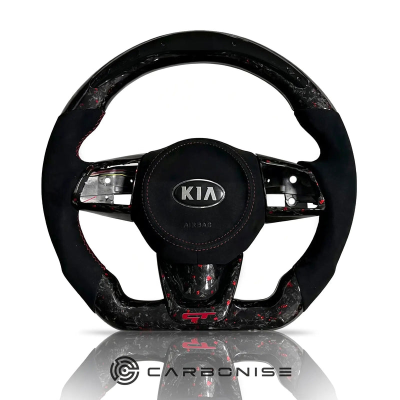 Kia Steering Wheel (Forged Carbon Fiber+Alcantara)#03 by CARBONISE