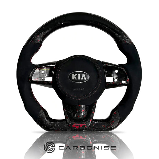 Kia Steering Wheel (Forged Carbon Fiber+Alcantara)#03 by CARBONISE