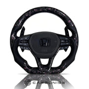 Honda Steering Wheel (Forged Carbon Fiber+Smooth Leather)@12 by CARBONISE