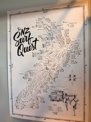 NZ Surf Quest Map by Moana SUP and Surf