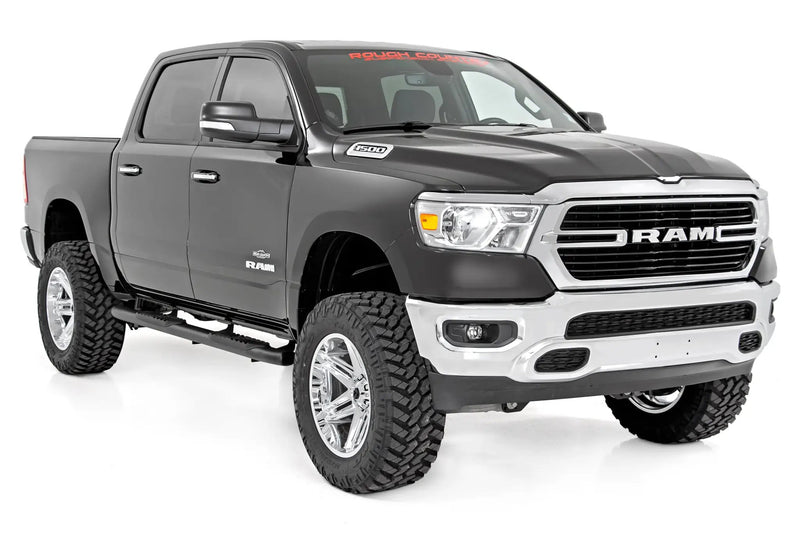 Oval Nerf Step Crew Cab Black Ram 1500 (19-26)/1500 TRX (21-24) by Magwarehouse.com